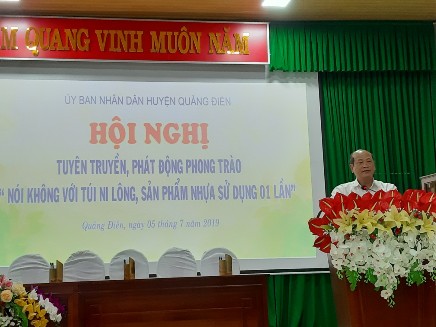 Đồng chí Nguyễn Lương Bảy - Phó giám đốc Sở Công Thương phát biểu tại Hội nghị